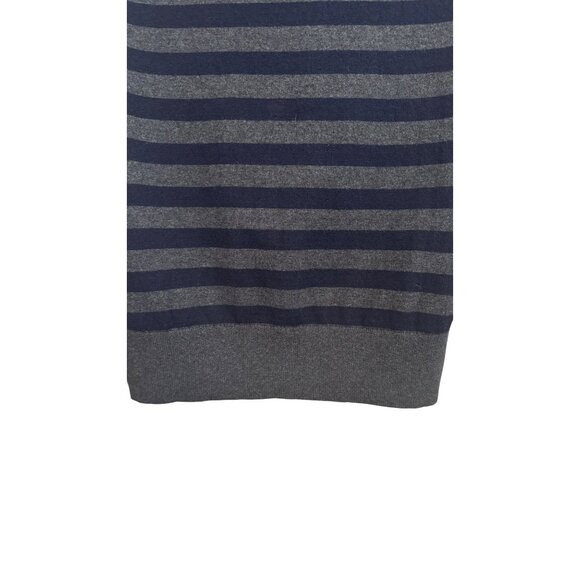Banana Republic Small Striped Navy & Gray Sweater Cotton Cashmere Blend - Picture 6 of 16